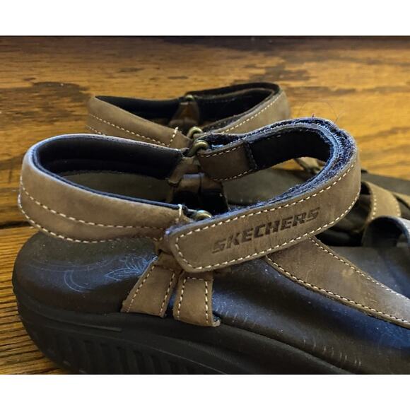 Skechers Shape Ups Dash Ankle Strap Comfort Sandals Women 8.5 Brown #12290 - Picture 3 of 10